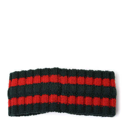 Gucci Wool Web Headband L Green Red 3 of 6