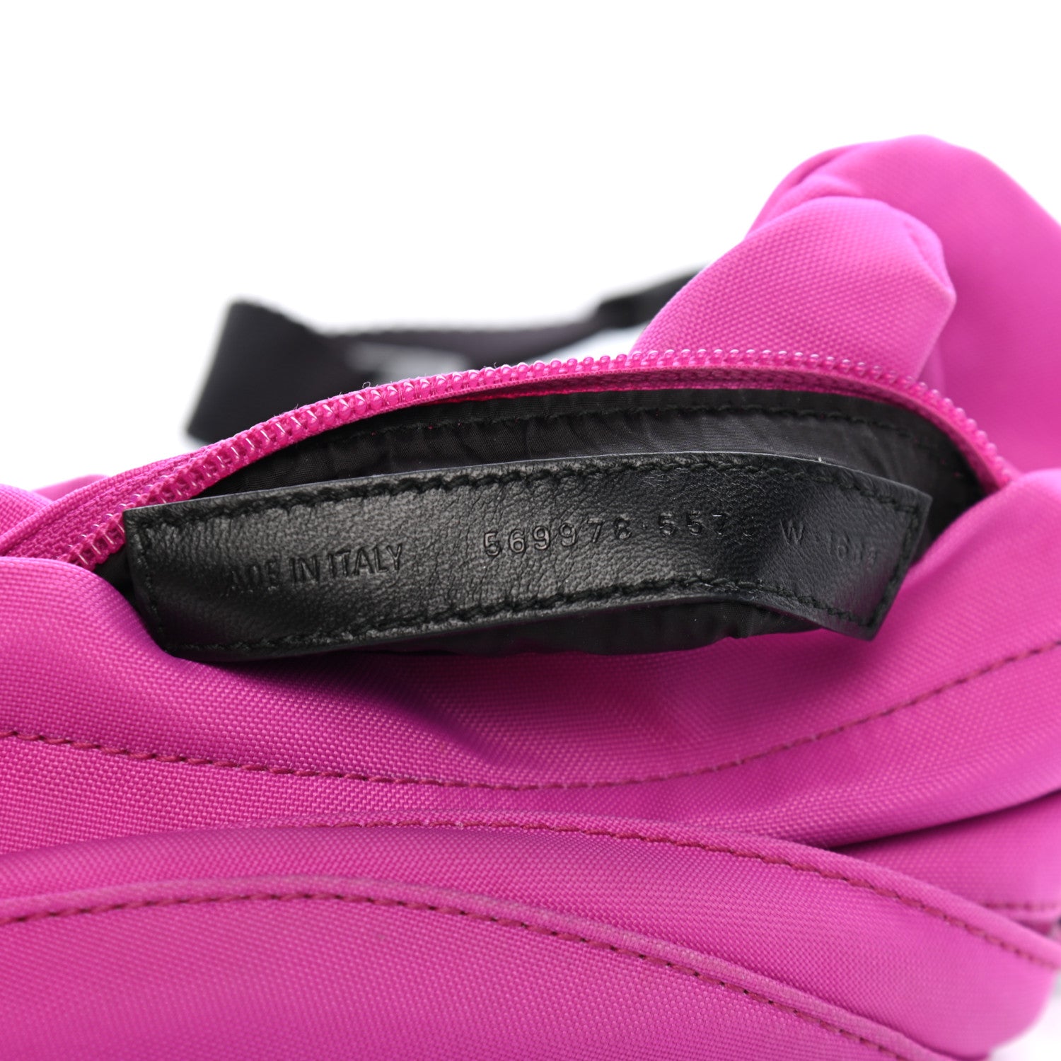 Balenciaga Sport Nylon Logo Embroidered Small Wheel Beltpack Fuchsia Black 7 of 9