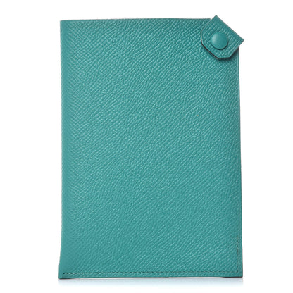 Hermes Epsom Tarmac PM Passport Holder Bleu Paon 1 of 7
