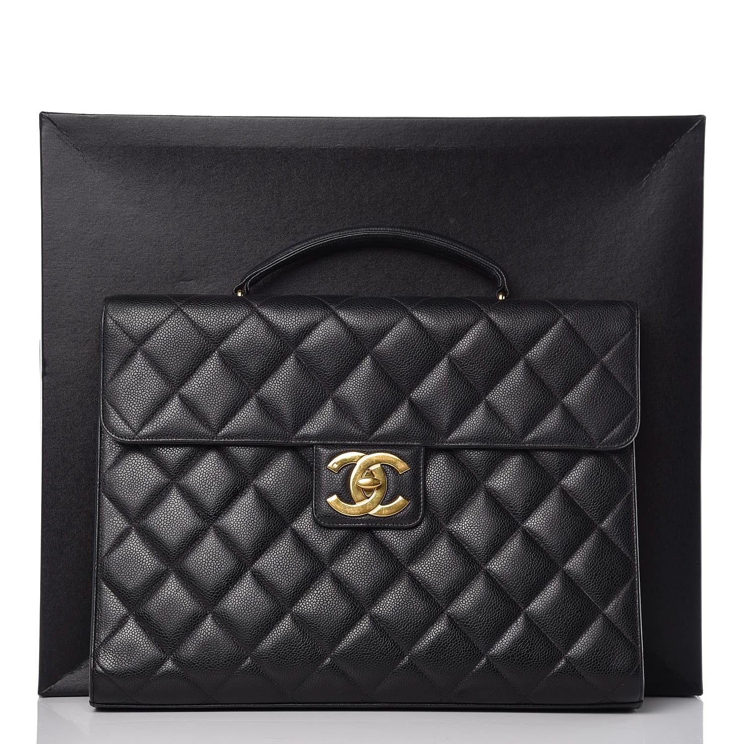Chanel Caviar Quilted Briefcase Laptop Bag Black 14 of 14