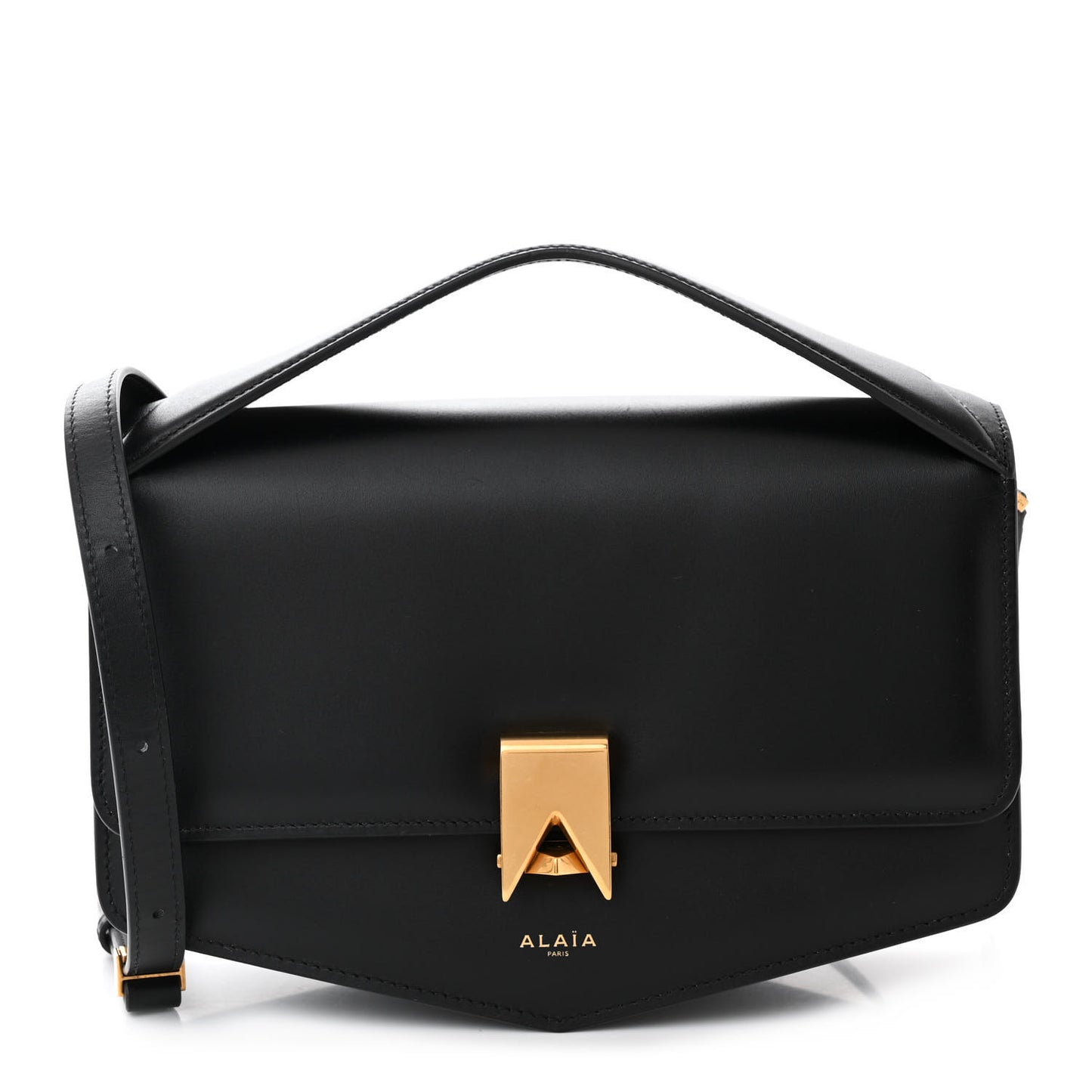 Box Calfskin Le Papa East West Crossbody Black