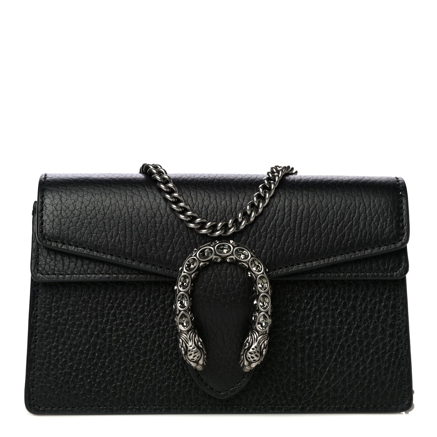 Gucci Calfskin Super Mini Dionysus Shoulder Bag Black 1 of 8