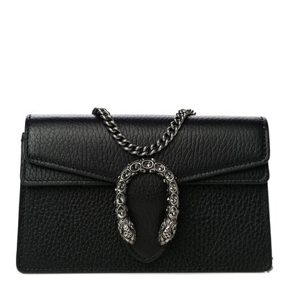 Gucci Calfskin Super Mini Dionysus Shoulder Bag Black 1 of 8