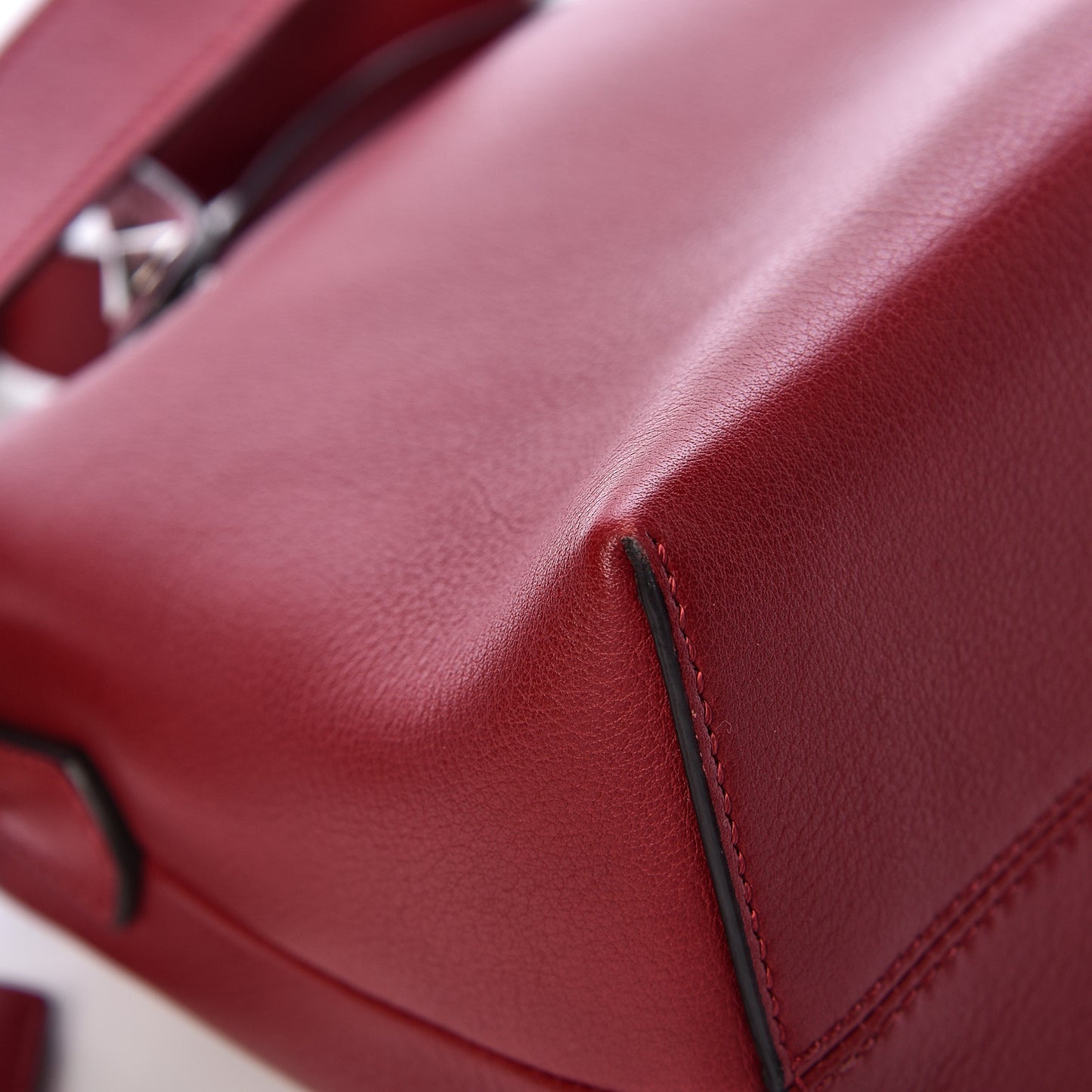 Vitello Dolce Marmol Medium By The Way Boston Bag Ciliegia