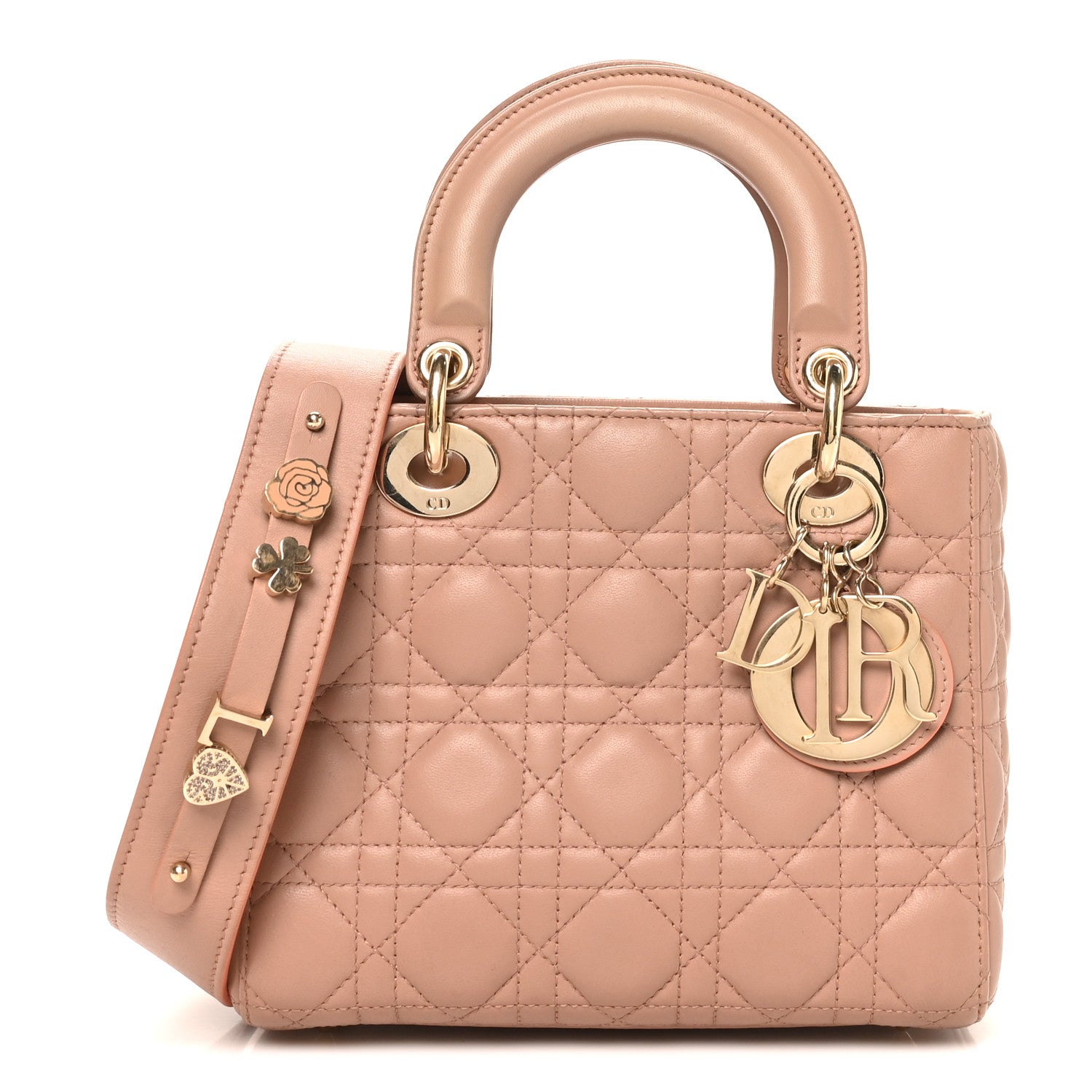 Christian Dior Lambskin Cannage Small My ABCDior Lady Dior Blush 1 of 9