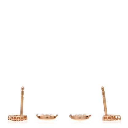 Tiffany 18K Rose Gold Diamond Extra Mini Heart Earrings 4 of 5