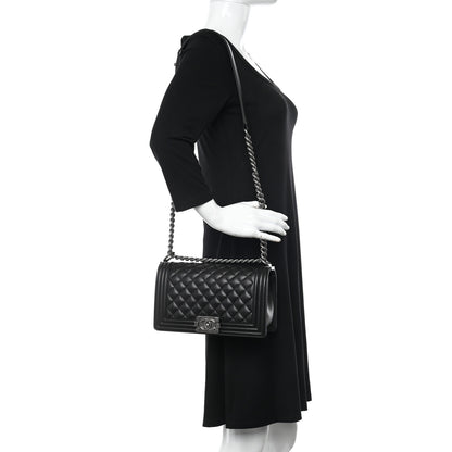 Chanel Caviar Quilted Medium Boy Flap Black 2 of 10