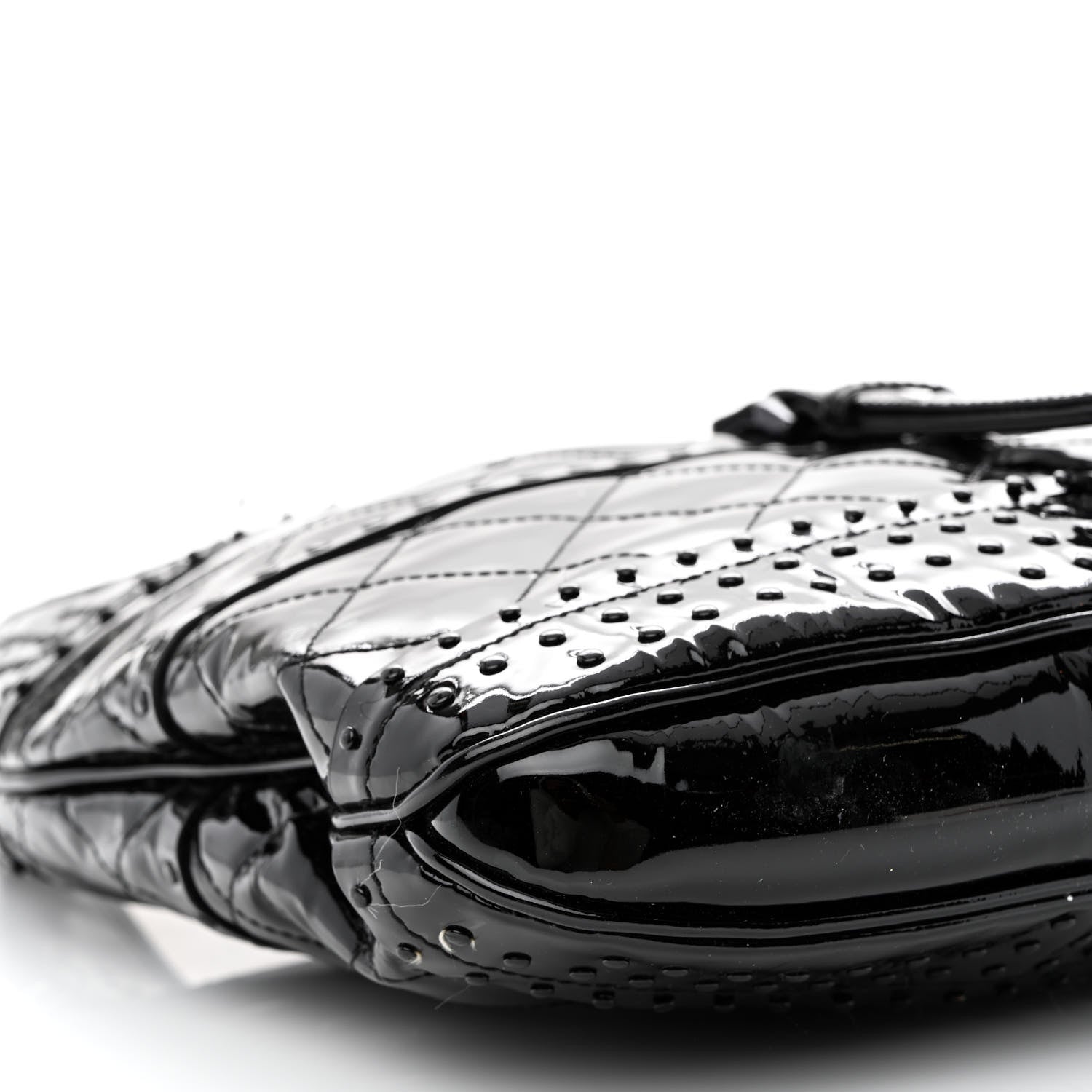 Burberry Patent Quilted Studded Brooke Hobo Black 11 of 20