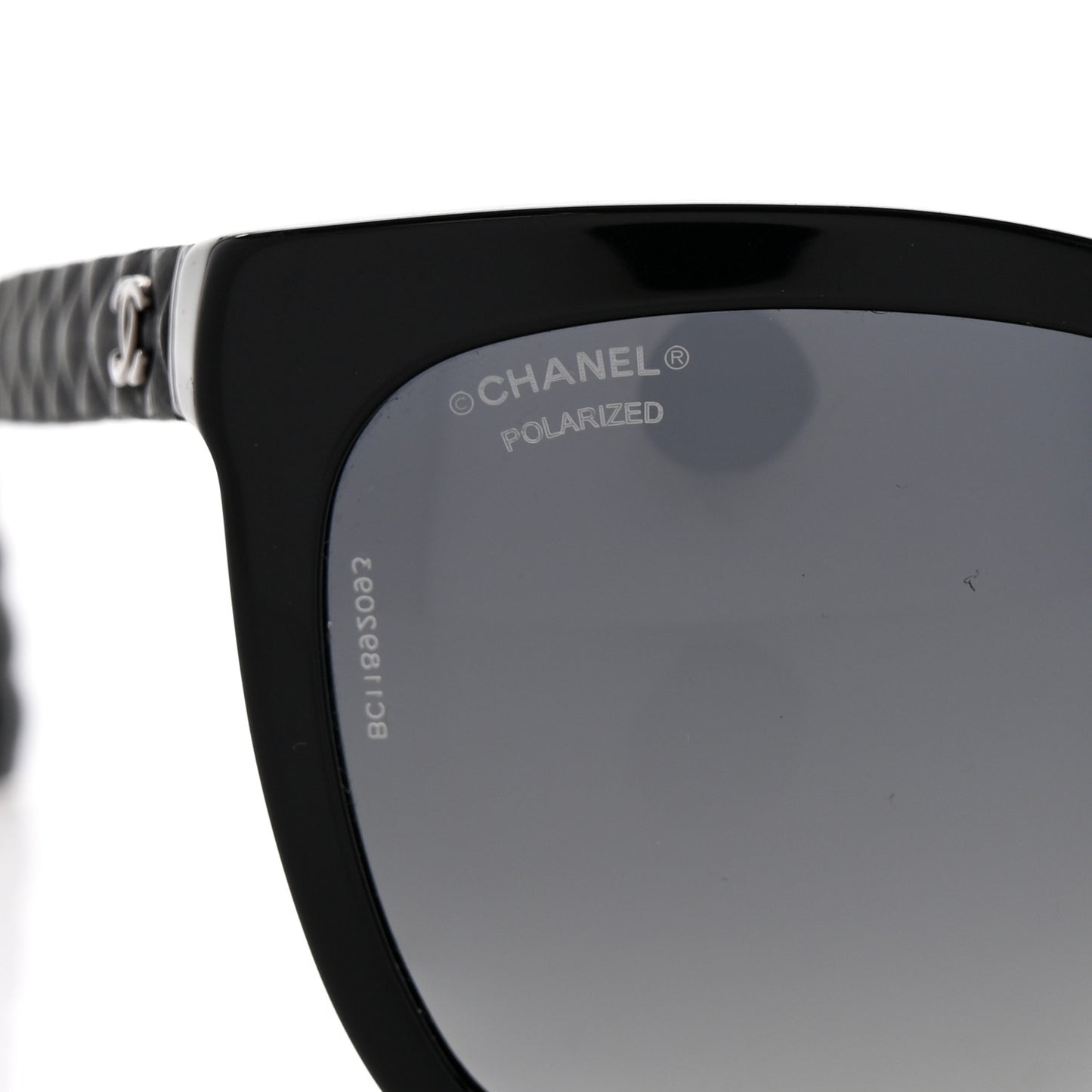 Acetate Quilted Polarized Butterfly CC Sunglasses 5288-Q Black