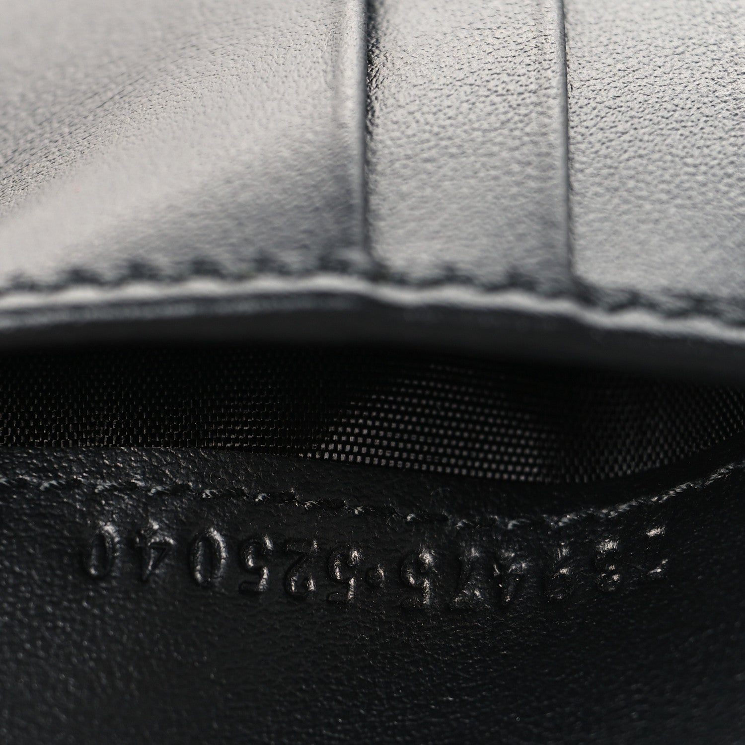 Gucci Piuma Calfskin Jumbo GG Embossed Wallet Dark Grey Black 7 of 7