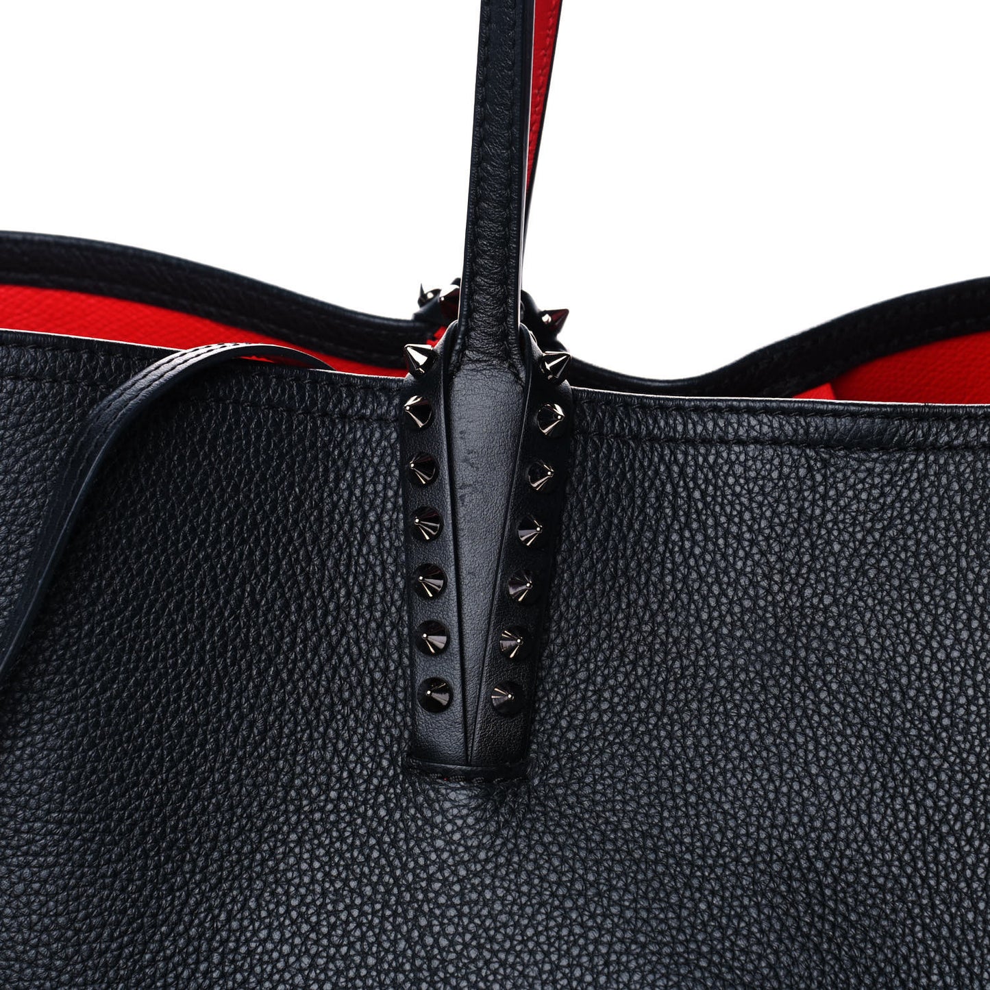 Calfskin Spikes East West Cabata Tote Black