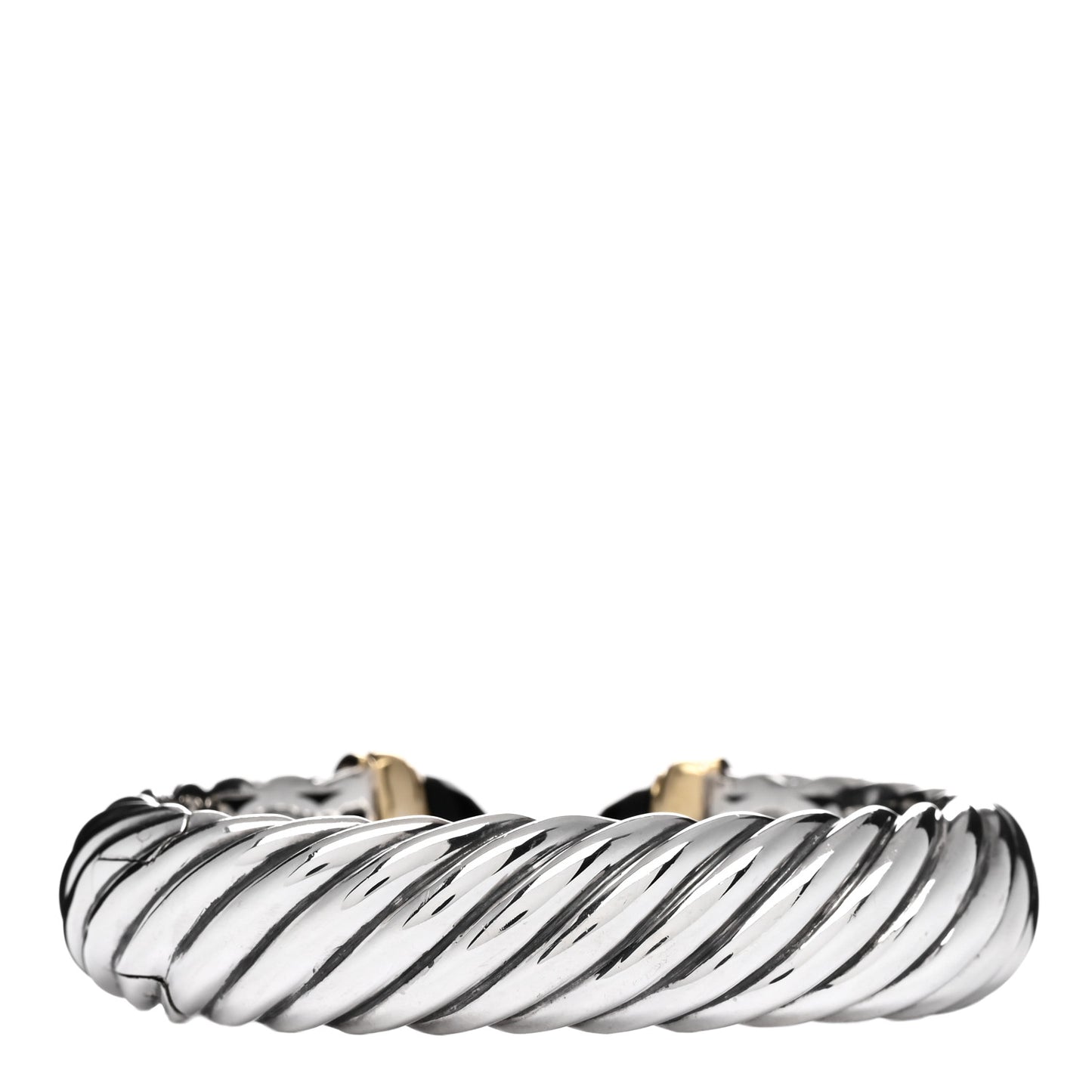 Sterling Silver 18K Yellow Gold Black Onyx 15mm Waverly Bracelet