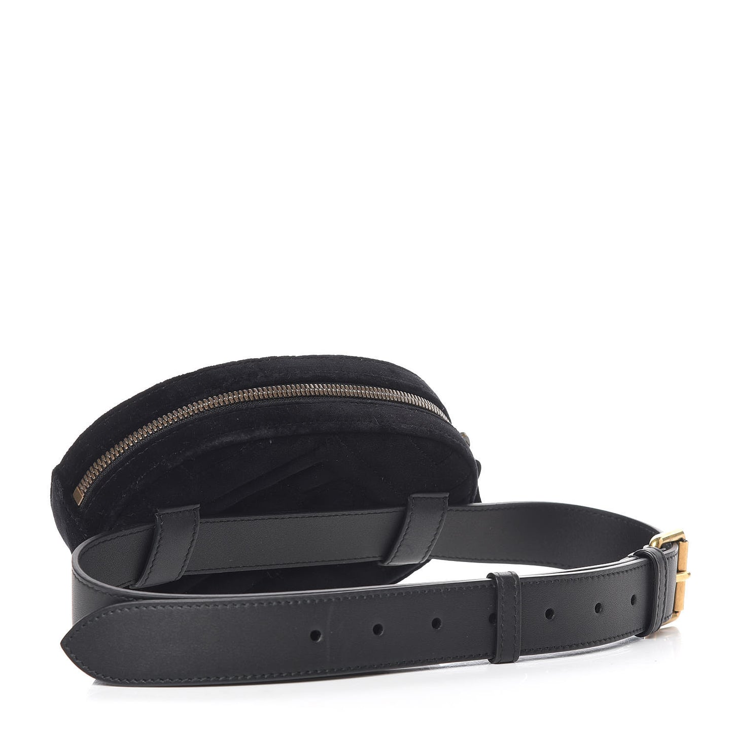 Velvet Matelasse GG Marmont Belt Bag 75 30 Black