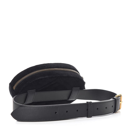 Gucci Velvet Matelasse GG Marmont Belt Bag 75 30 Black 3 of 8