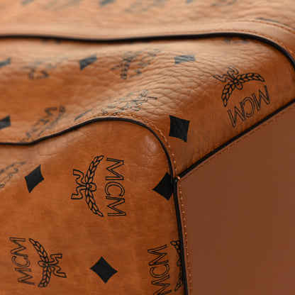 MCM Visetos Toni Shopper Tote Cognac 11 of 14