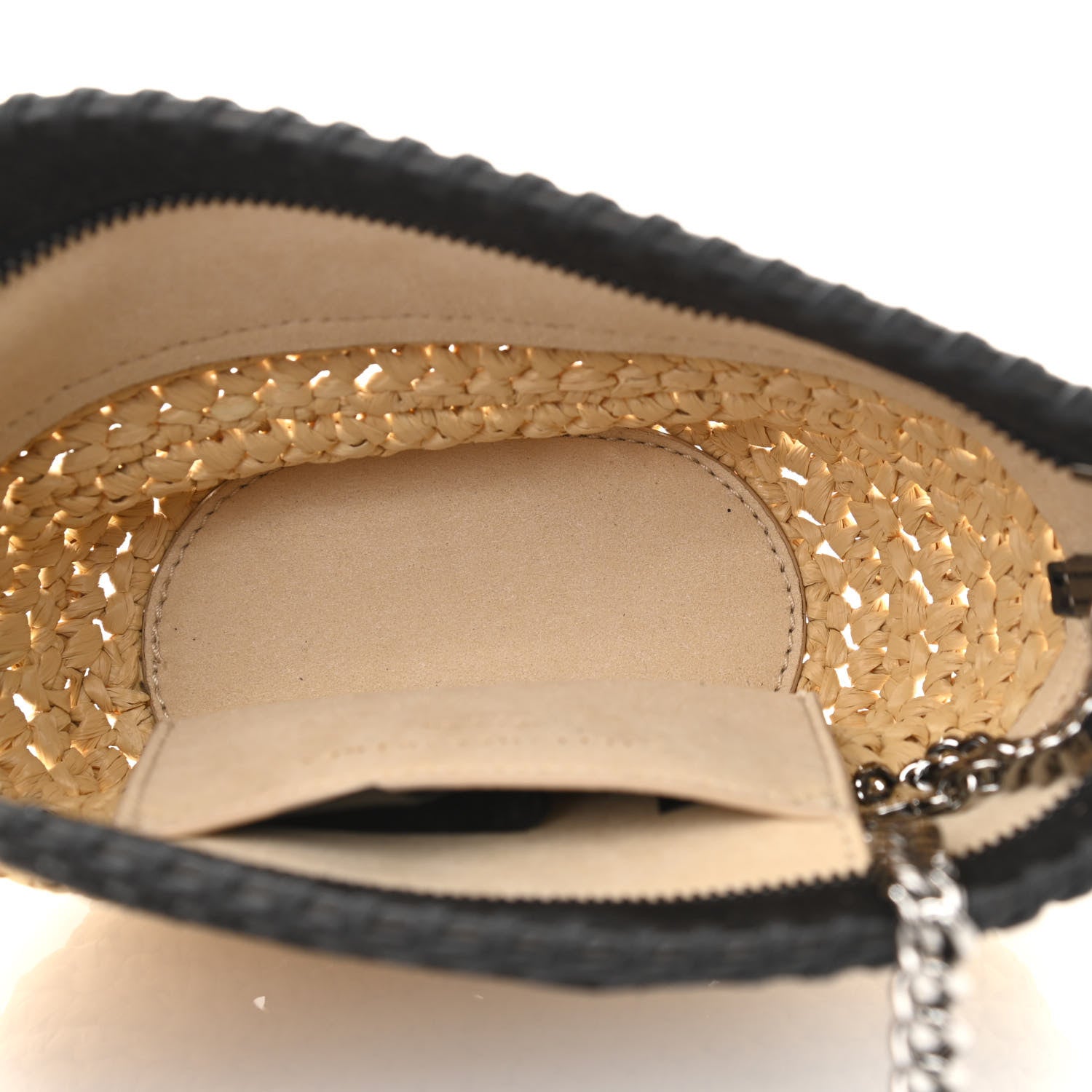 Stella McCartney Shaggy Deer Raffia Mini Shoulder Bag Black 4 of 8