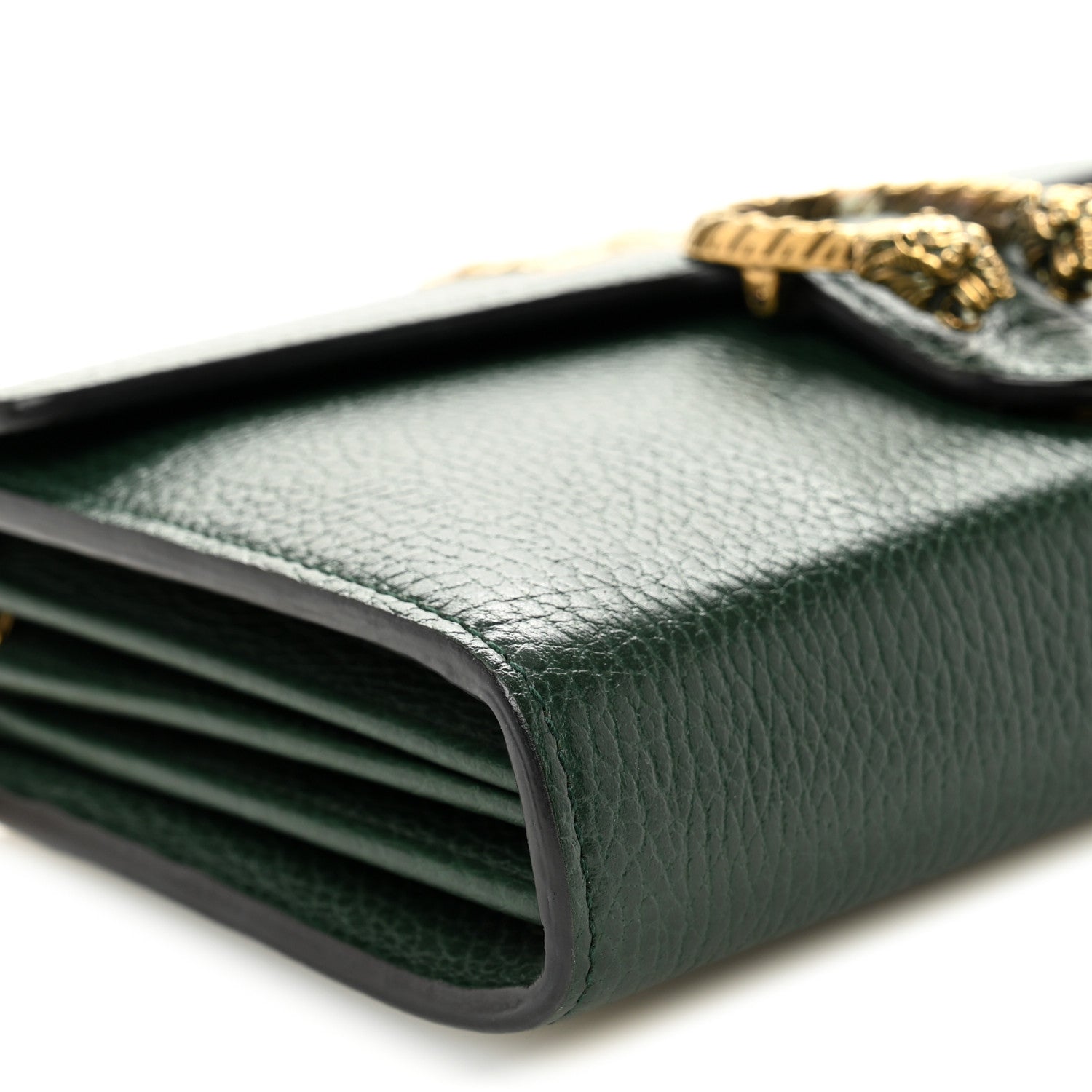 Gucci Calfskin Garden Dionysus Chain Wallet Emerald 10 of 11