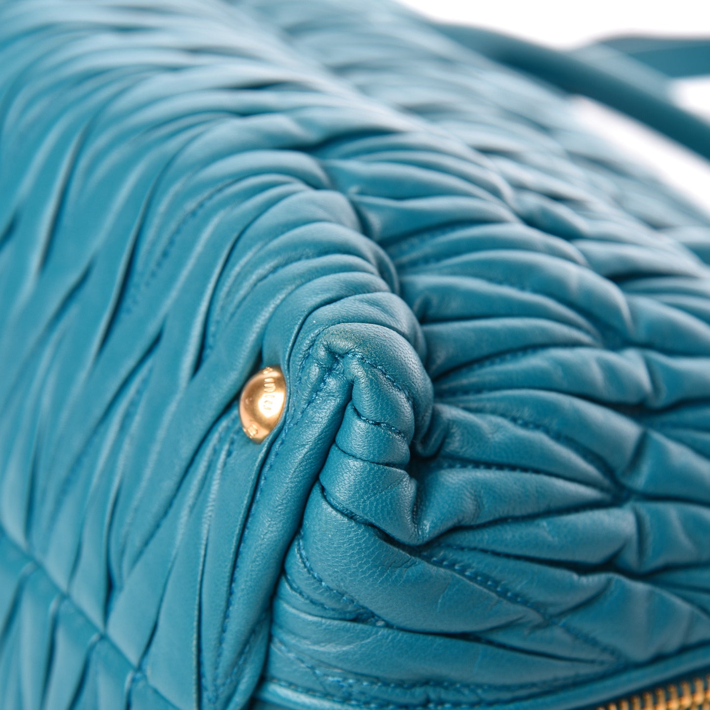 Nappa Matelasse Zip Tote Laguna