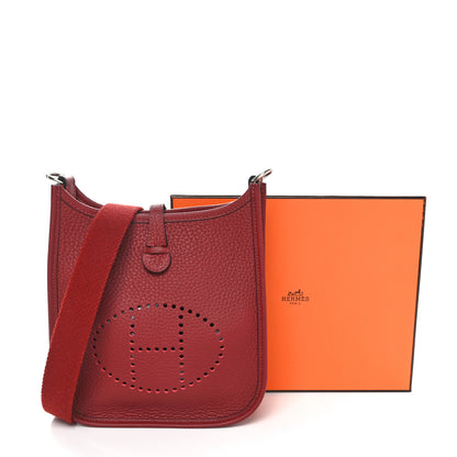 Hermes Taurillon Clemence Amazone Evelyne TPM Rouge H 11 of 11