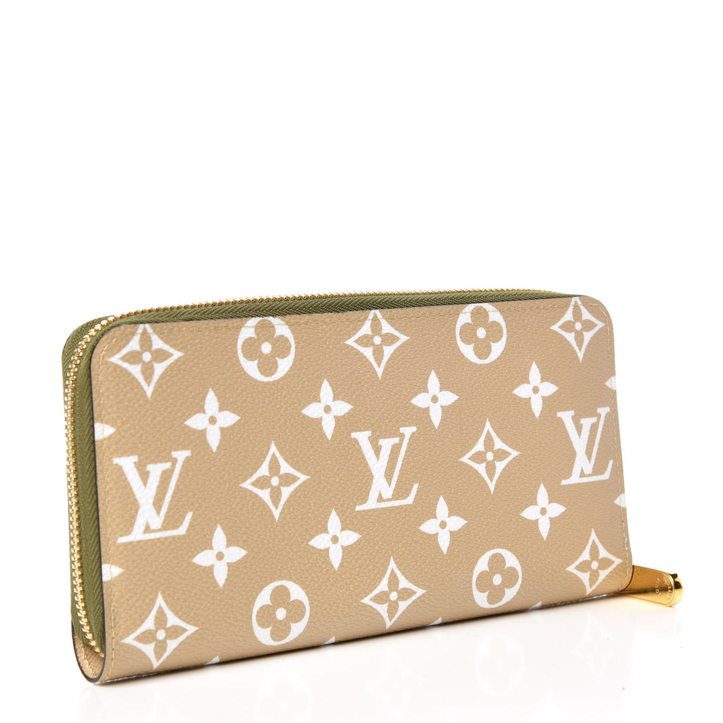 Monogram Giant Zippy Wallet Kaki White