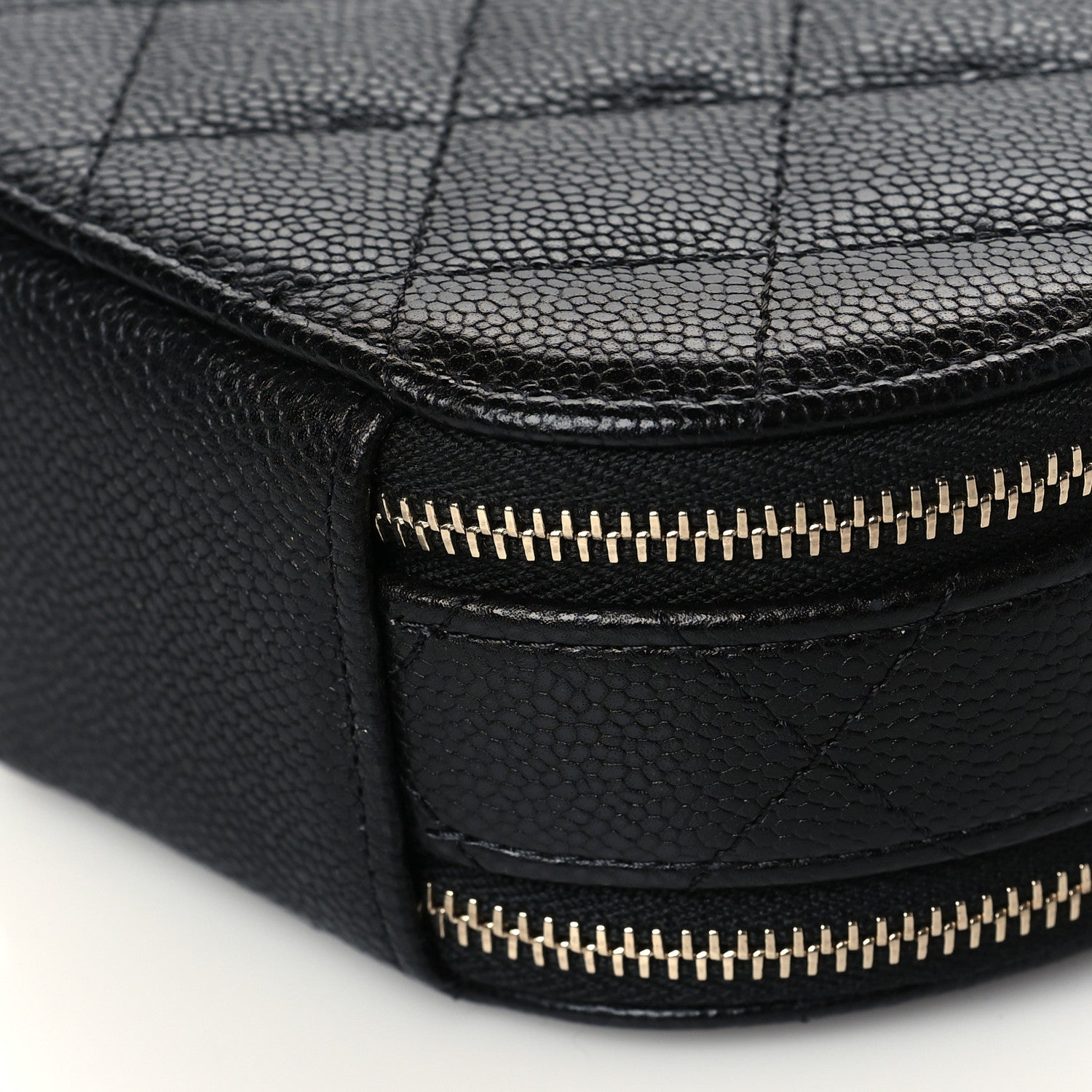 Chanel Caviar Quilted Round Handle With Care Vanity With Chain Black 10 of 11