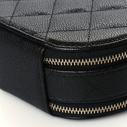 Chanel Caviar Quilted Round Handle With Care Vanity With Chain Black 10 of 11