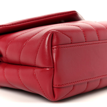 Saint Laurent Calfskin Y Quilted Monogram Toy Loulou Crossbody Bag New Lipstick 10 of 11