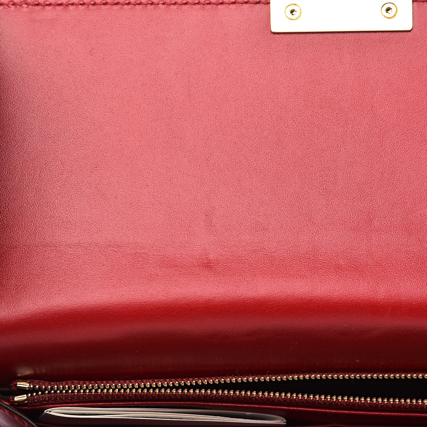 Guccissima Padlock Clutch Hibiscus Red