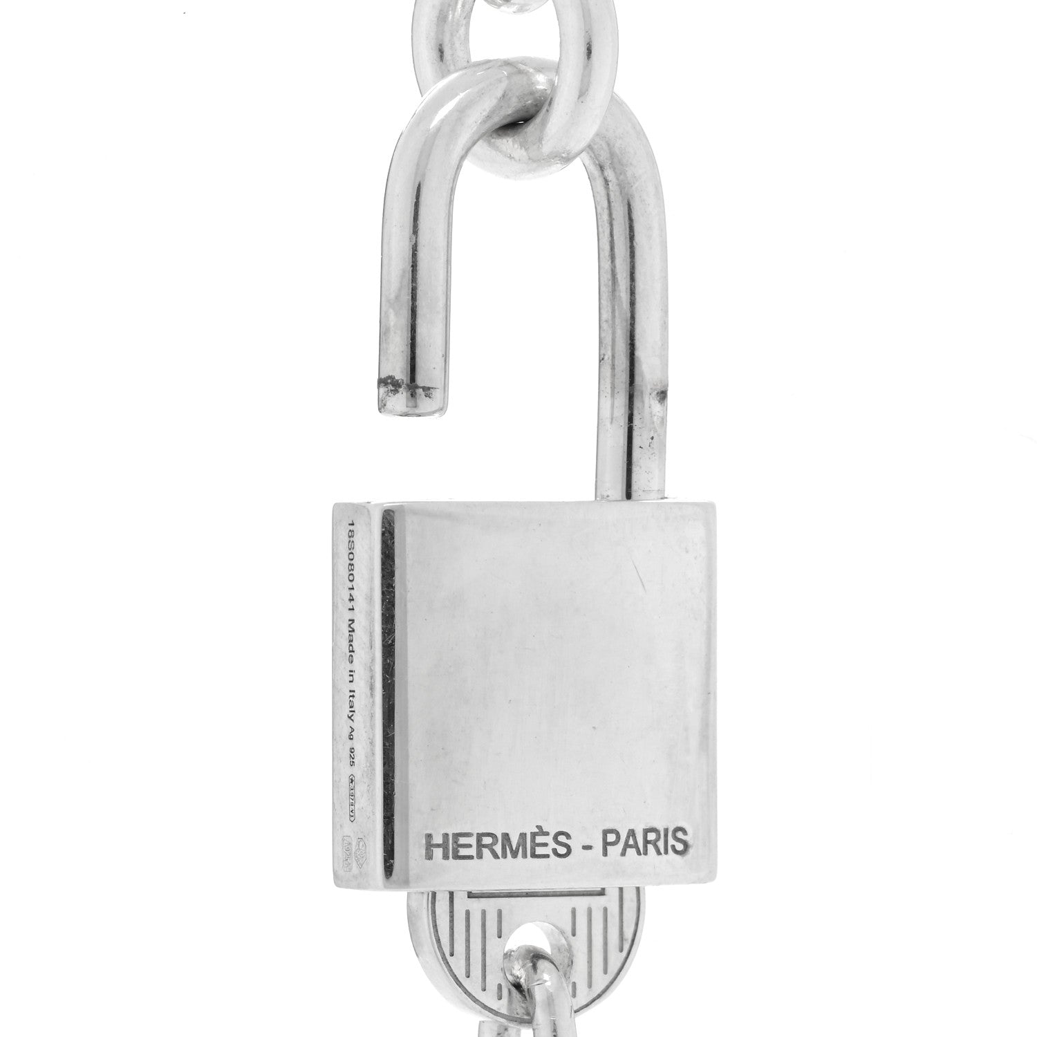 Hermes Sterling Silver GM Alphakelly Necklace 5 of 5