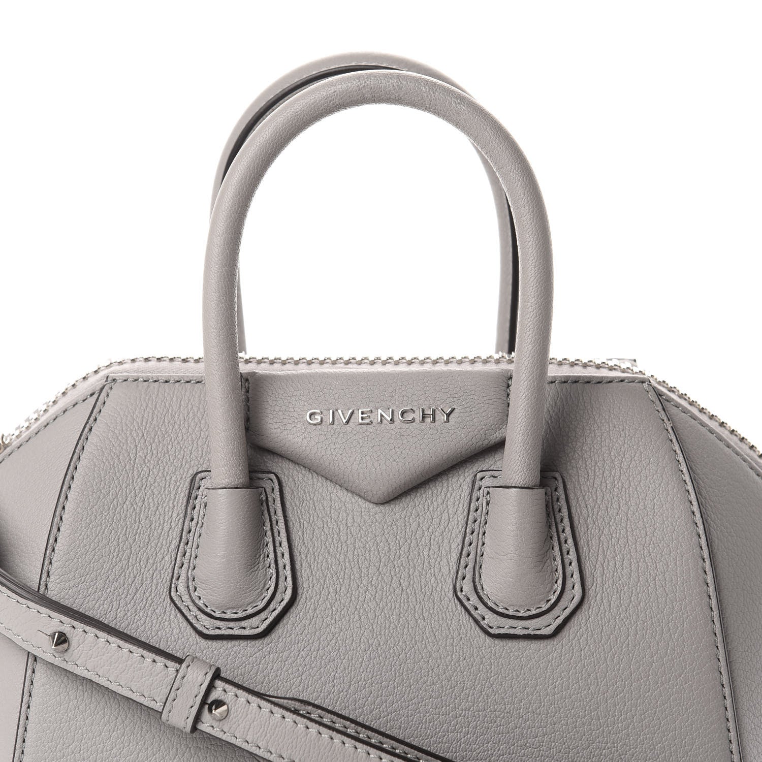 Givenchy Sugar Goatskin Mini Antigona Pearl Grey 10 of 10