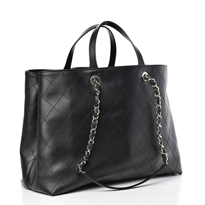 Chanel Calfskin Large Serial Shopper Tote Black 2 of 13