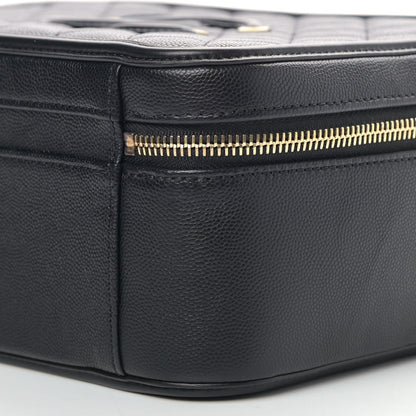 Chanel Caviar Quilted Large CC Filigree Vanity Case Black 10 of 11