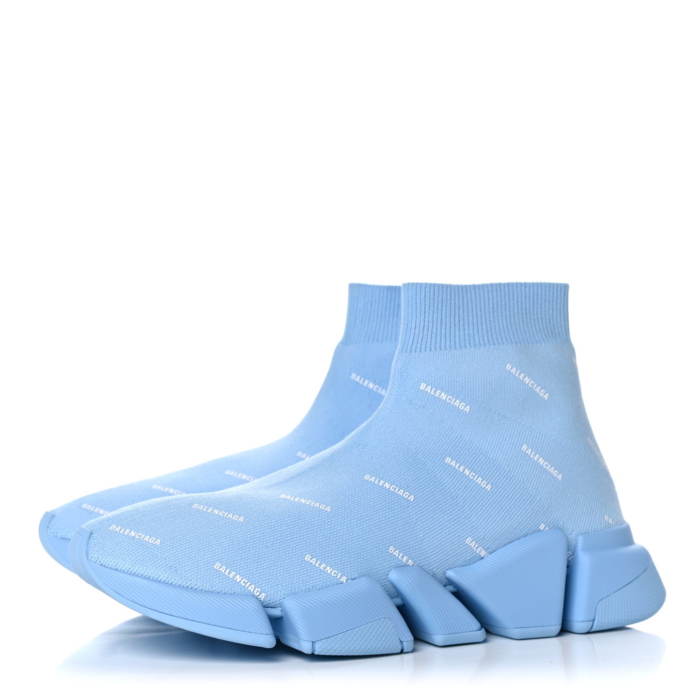 Technical 3D Recycled Knit Allover Logo Womens Speed 2.0 Sneakers 39 Soft Blue White