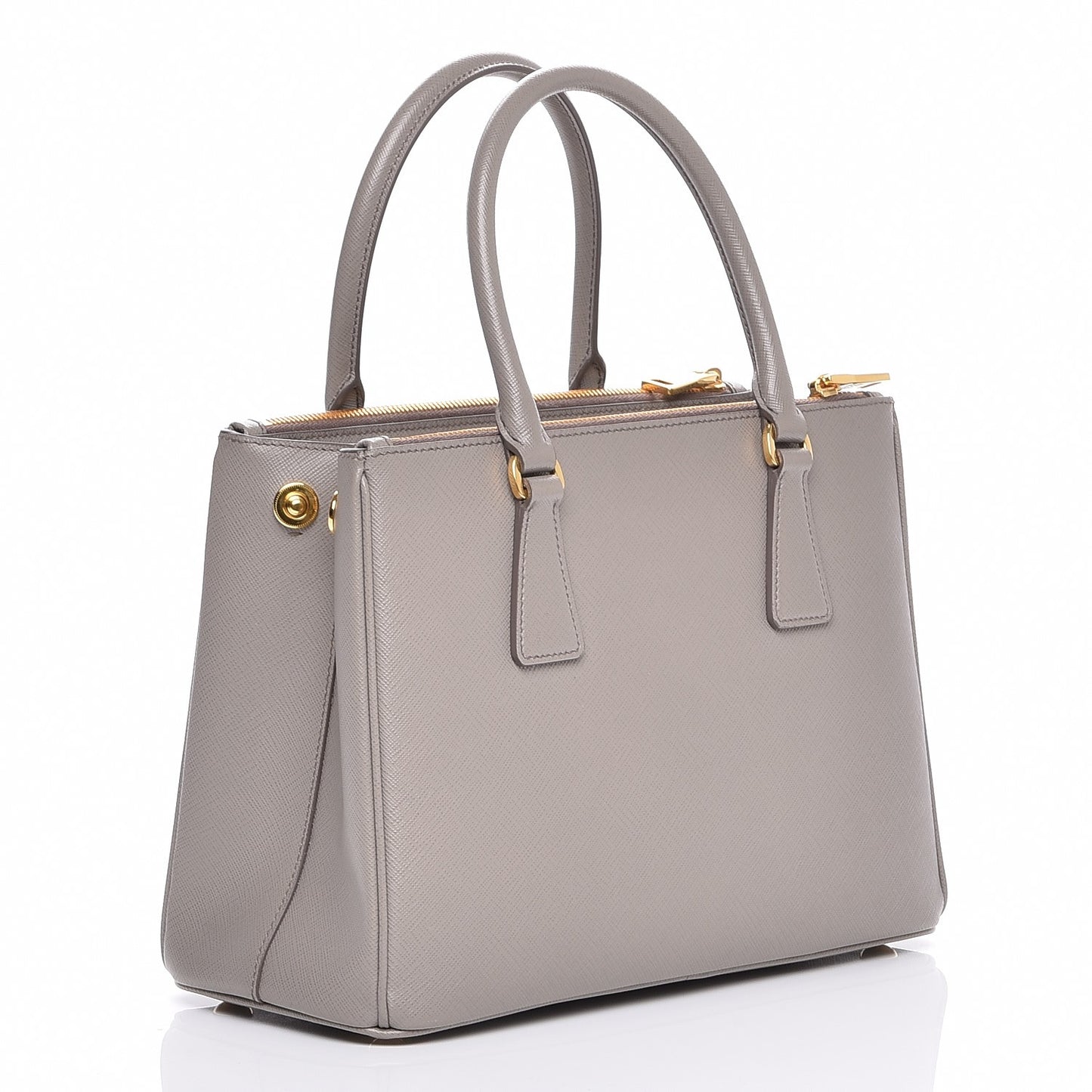 Saffiano Small Galleria Double Zip Tote Argilla