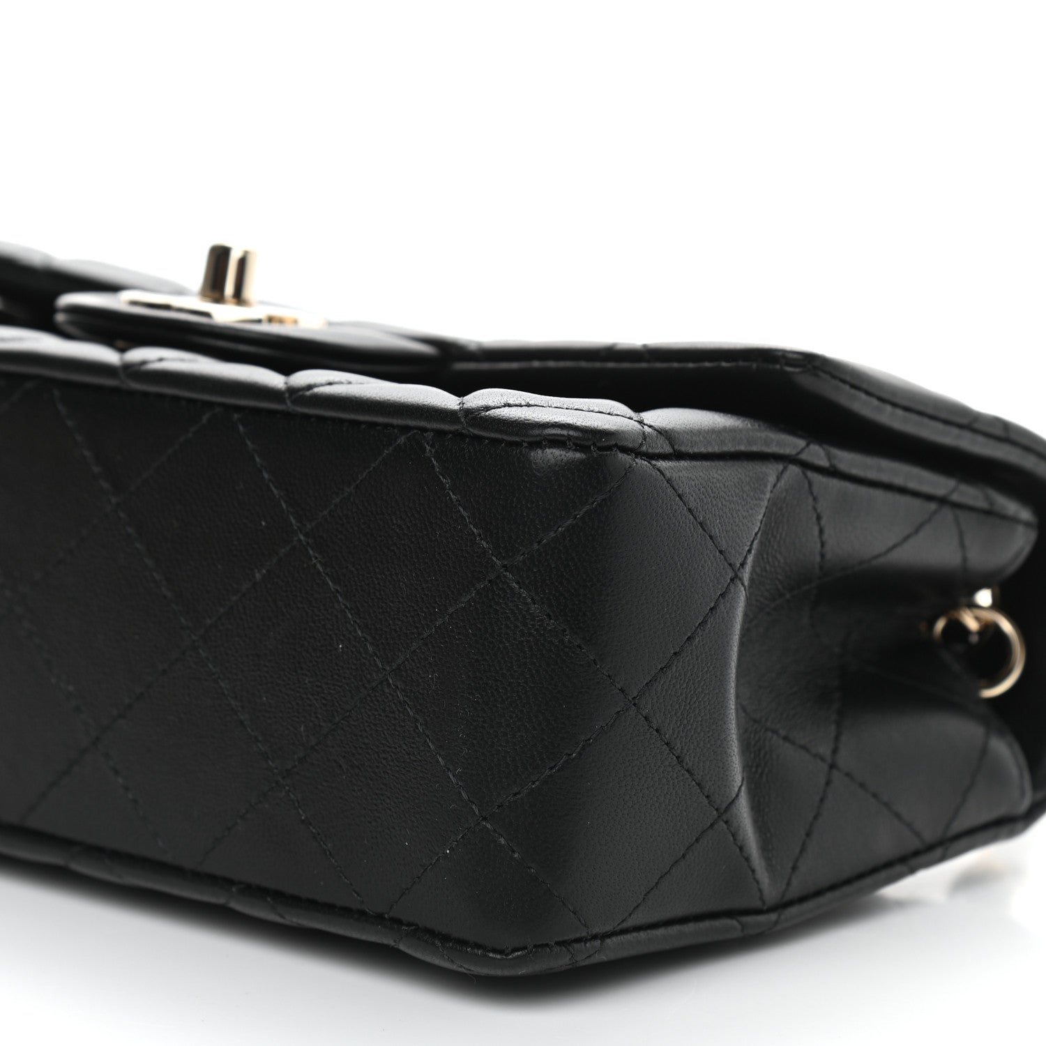 Chanel Lambskin Quilted Mini Rectangular Flap Black 9 of 9