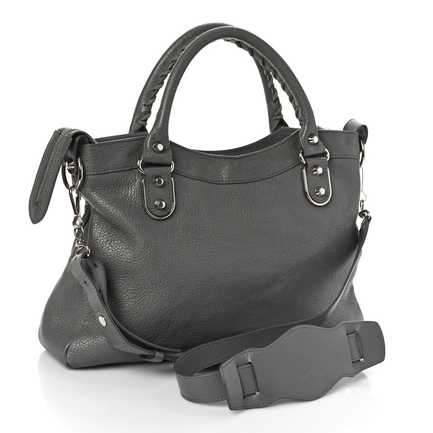 Chevre Silver Metallic Edge Hardware Town Gris Acier