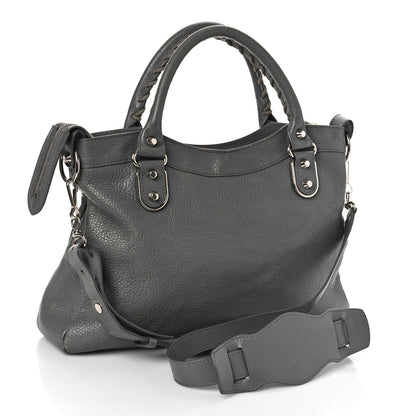 Balenciaga Chevre Silver Metallic Edge Hardware Town Gris Acier 4 of 10