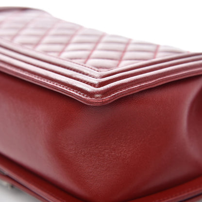 Chanel Lambskin Quilted Medium Boy Flap Red 11 of 11