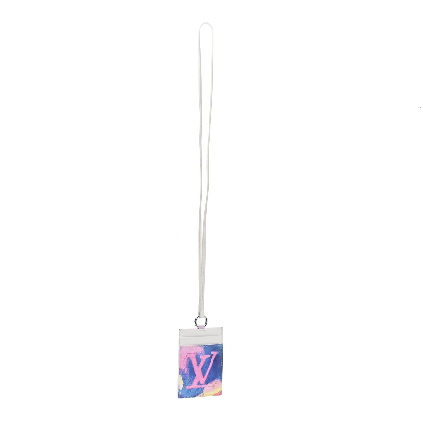 Monogram Card Holder On Strap Watercolor