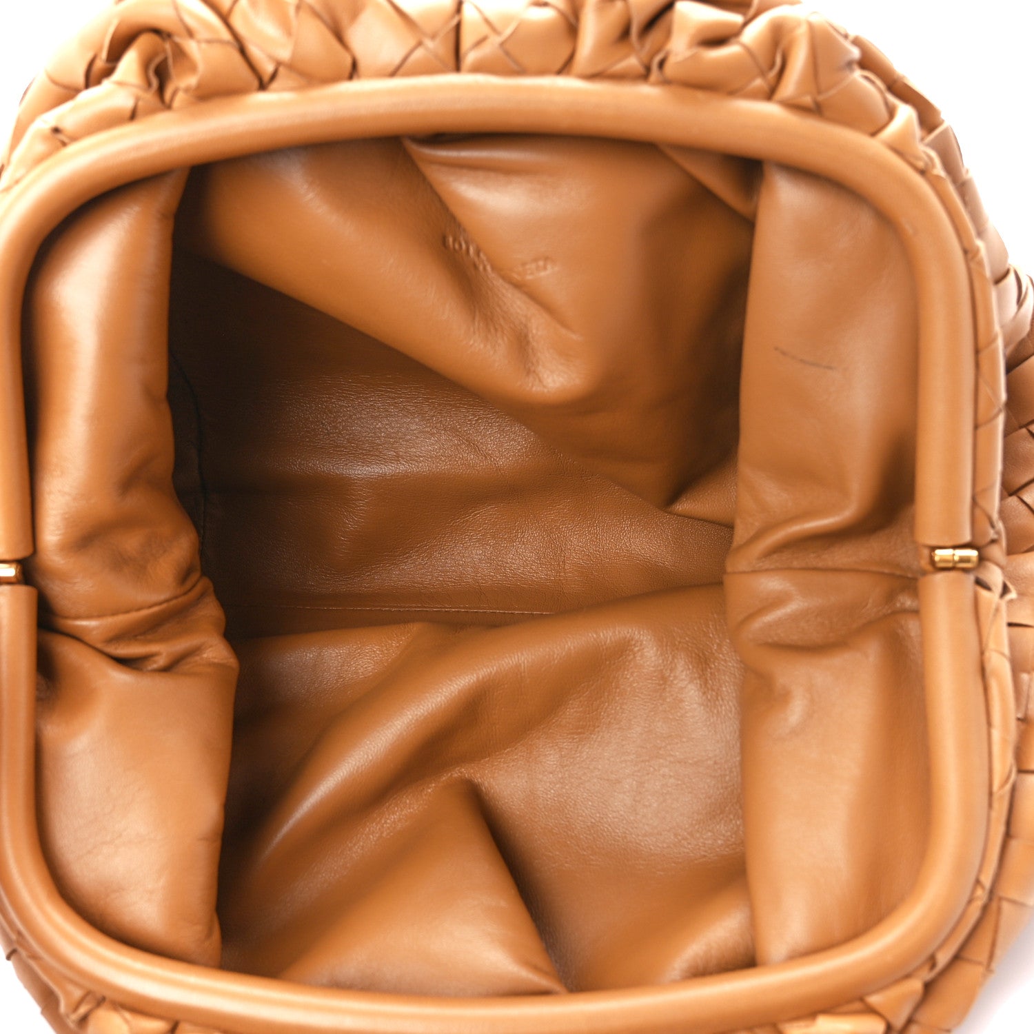 Bottega Veneta Nappa Maxi Intrecciato The Pouch Oversized Clutch Caramel 5 of 13
