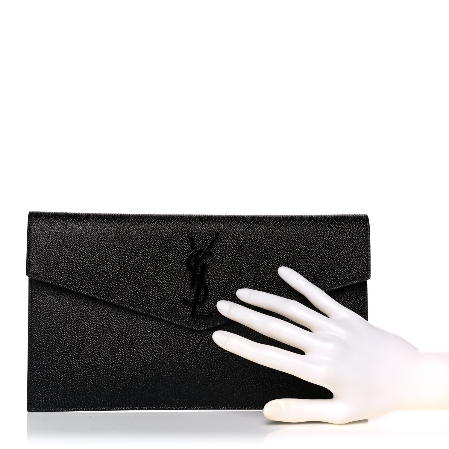 Saint Laurent Grain De Poudre Uptown Pouch Black 2 of 8