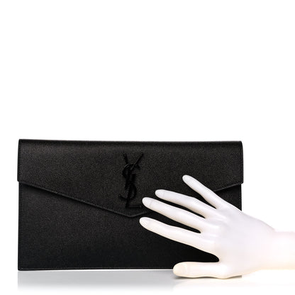 Saint Laurent Grain De Poudre Uptown Pouch Black 2 of 8