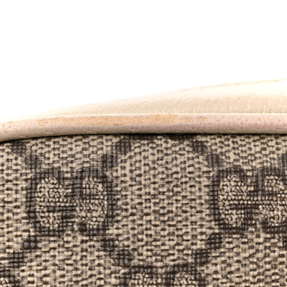 Gucci GG Supreme Monogram Textured Calfskin Web Mini Ophidia Shoulder Bag Beige Ebony Mystic White 14 of 19
