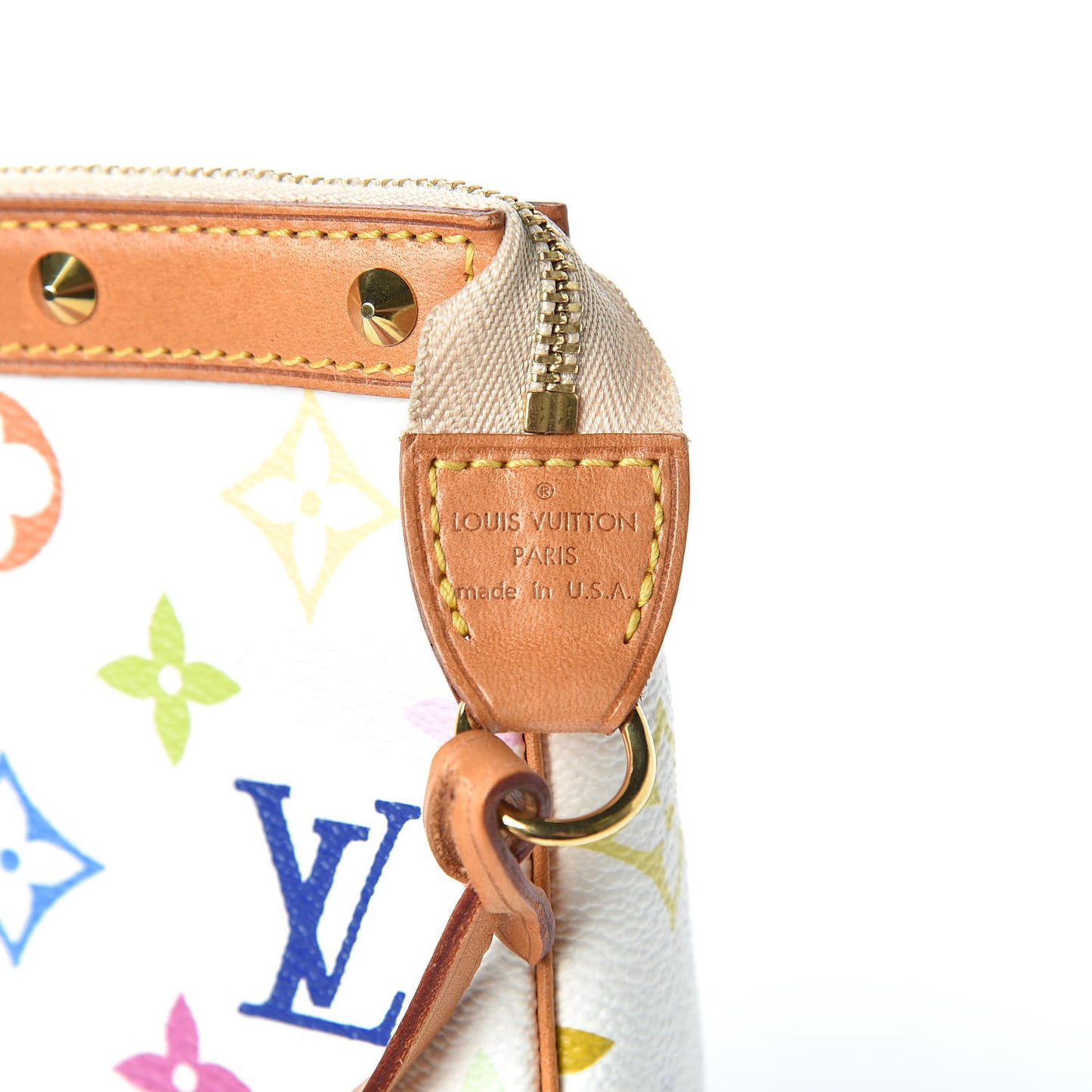 Monogram Multicolor Pochette Accessories White