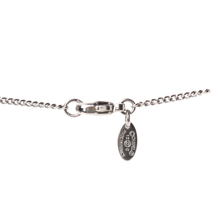 Chanel Crystal Timeless CC Necklace Silver 5 of 5