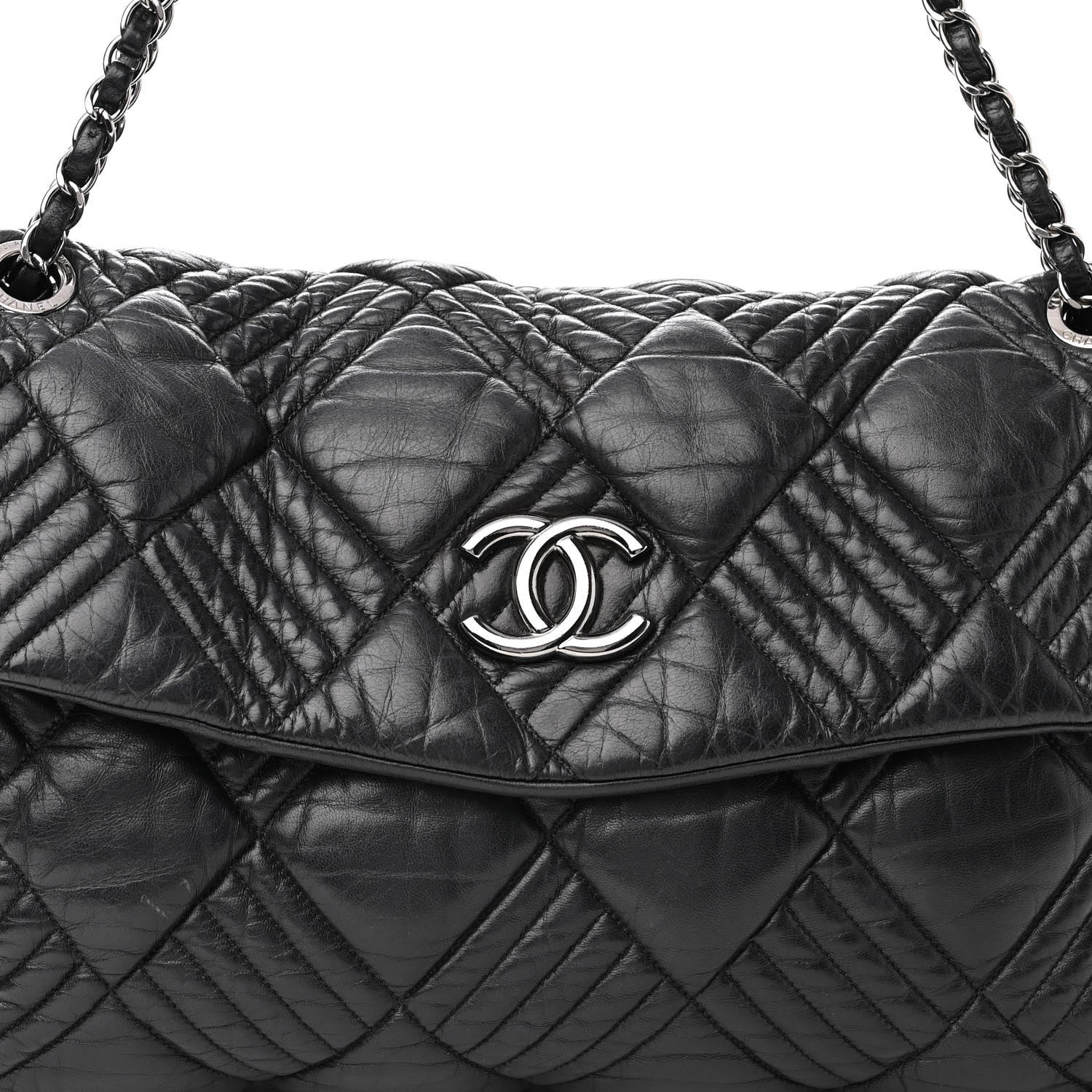 Chanel Lambskin In and Out XL Maxi Flap Black 8 of 10