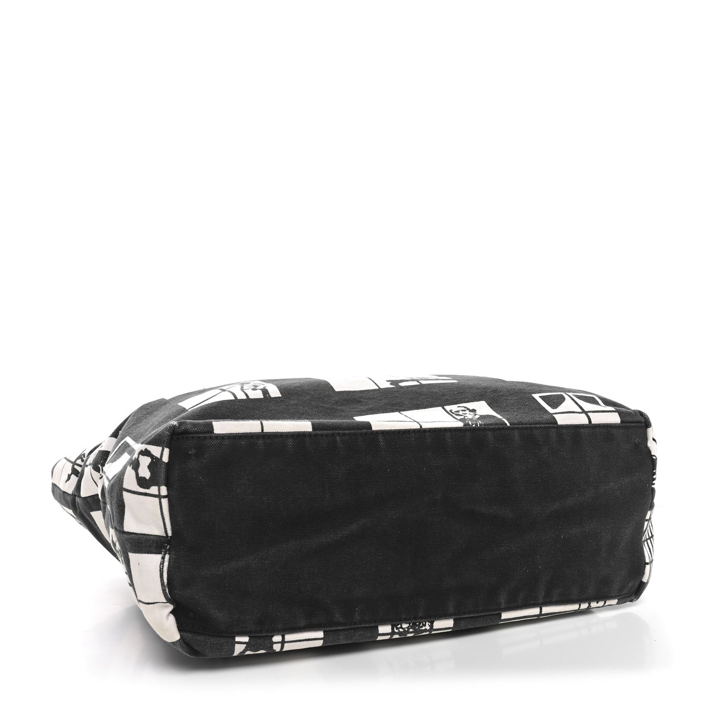 Canvas Coco Window Tote Black White