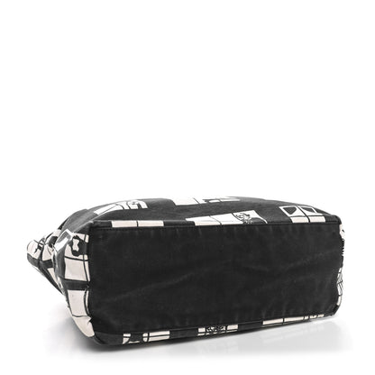 Chanel Canvas Coco Window Tote Black White 4 of 11