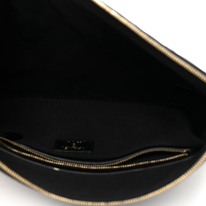 Chanel Lambskin Quilted Large Cosmetic Case Black 5 of 8