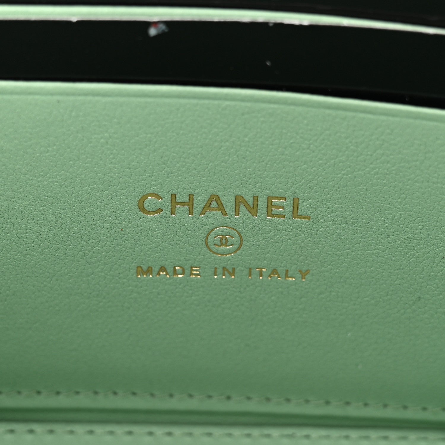 Chanel Lambskin Quilted Small Top Handle Vanity Case With Chain Lilac Light Green 6 of 11